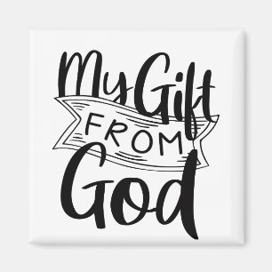 Aimant Mon cadeau de Dieu Évangile Graphique de naissance