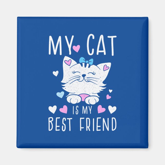 Aimant Mon Chat Est Mes Meilleurs Amis (Devant)