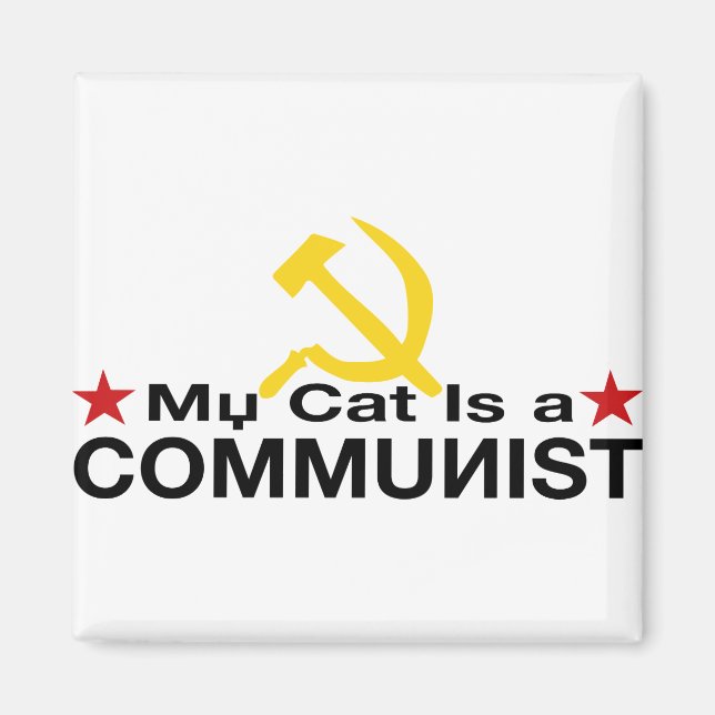 Aimant Mon chat est un COMMUNISTE (Devant)