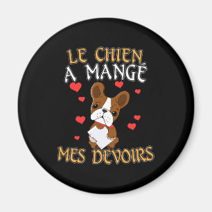 Aimant Mon chien a mangé mes devoirs - Citation pour appr