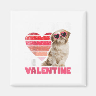 Aimant Mon chien est ma Saint Valentin - Tattoo Shih Tzu 