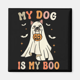 Aimant Mon chien est mon amour Halloween Fantôme Chien Ef