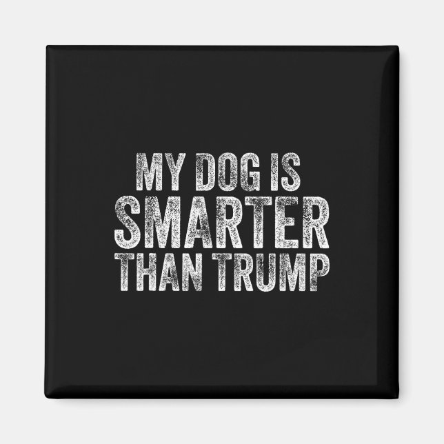 Aimant Mon chien est plus intelligent que Trump drôle ant (Devant)