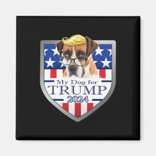 Aimant Mon chien pour Trump Boxer W Gles Hommes Femmes