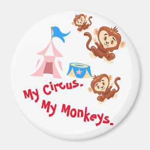 Aimant Mon cirque. Mes singes.