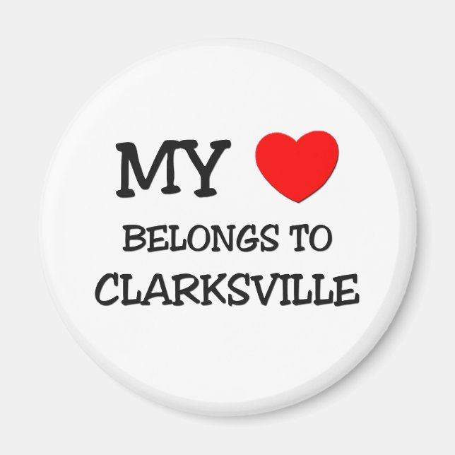 Aimant Mon coeur appartient à CLARKSVILLE (Devant)