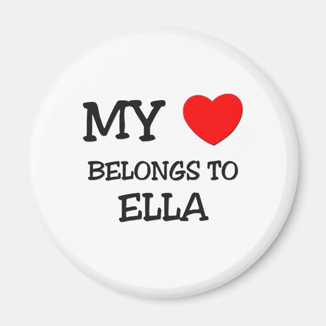 Aimant Mon Coeur appartient à ELLA (Devant)