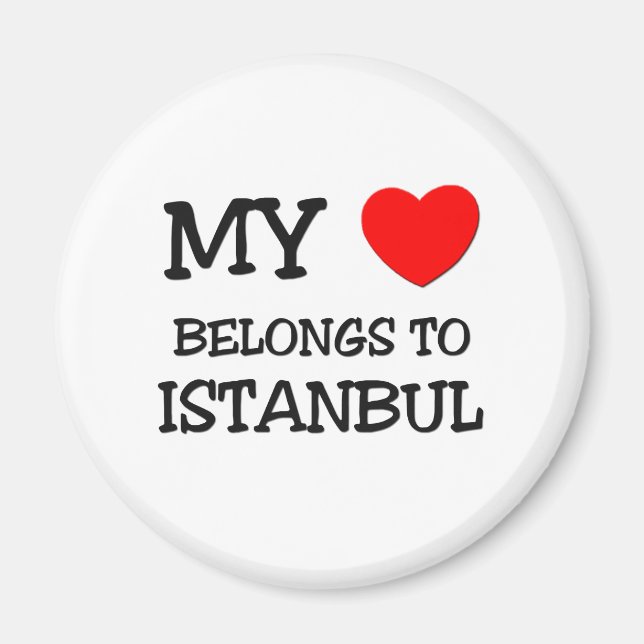 Aimant Mon coeur appartient à ISTANBUL (Devant)