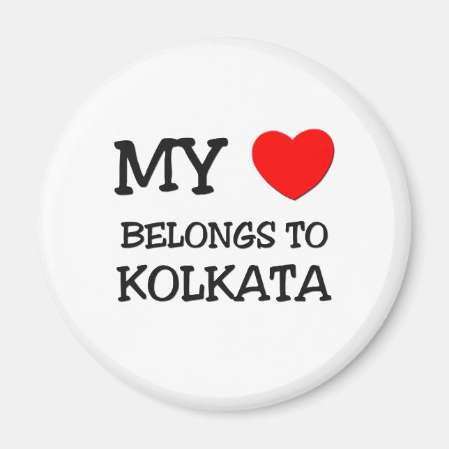 Aimant Mon coeur appartient à KOLKATA (Devant)