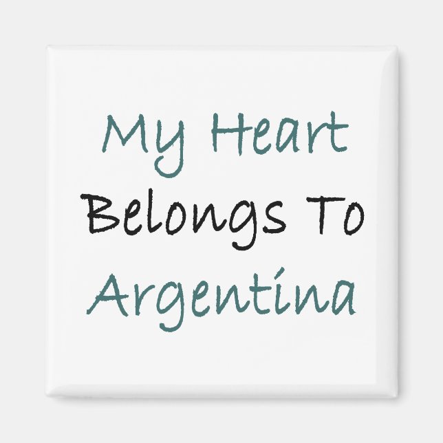 Aimant Mon Coeur Appartient À L'Argentine (Devant)
