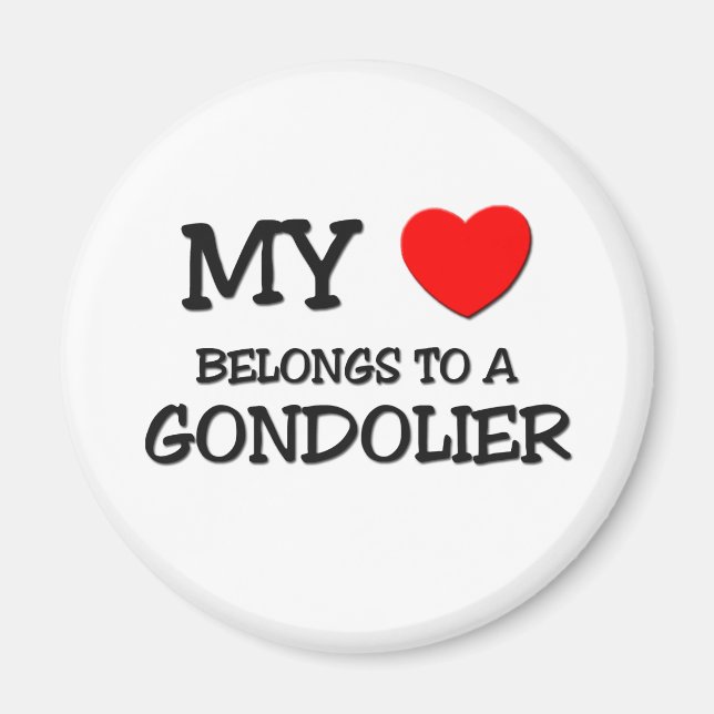Aimant Mon Coeur Appartient À Un GONDOLIER (Devant)