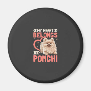 Aimant Mon cœur appartient à un Pomchi