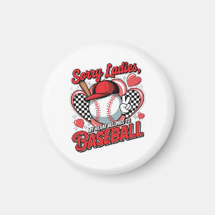 Aimant Mon cœur appartient au baseball