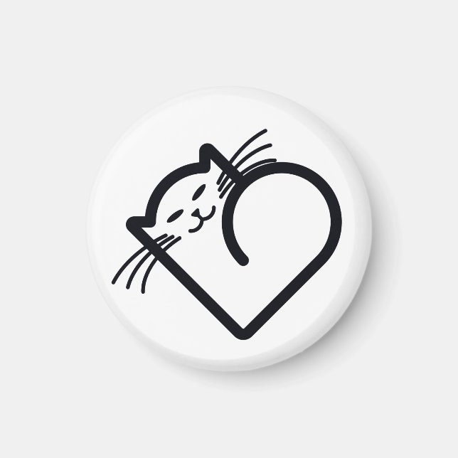 Aimant Mon coeur de chat (Devant)