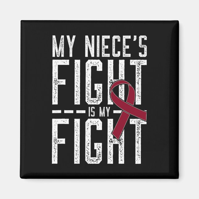 Aimant Mon combat de nièce est mon combat contre l'anémie (Devant)