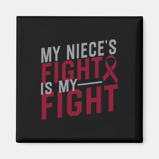 Aimant Mon combat de nièce est mon combat contre l'anémie (Devant)