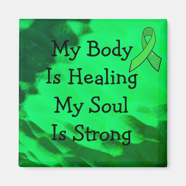Aimant Mon corps guérit, maladie de Lyme Affirmation (Devant)