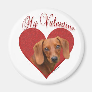 Aimant Mon Dachshund Valentine