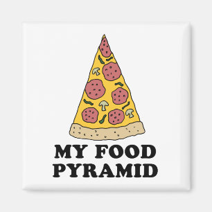 Aimant Mon dessin sur la pizza pyramidale alimentaire