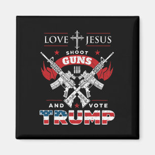Aimant Mon Dieu. Fusillade. Et Vote du drapeau Trump 2020