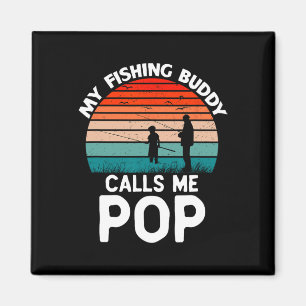 Aimant Mon Époux De Pêche M'Appelle Pop Retro Groupe Vint
