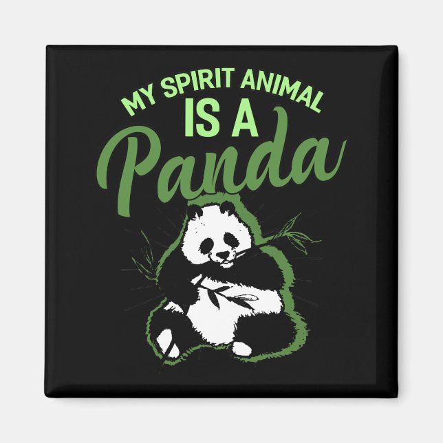 Aimant Mon Esprit Animal Est Un Panda (Devant)