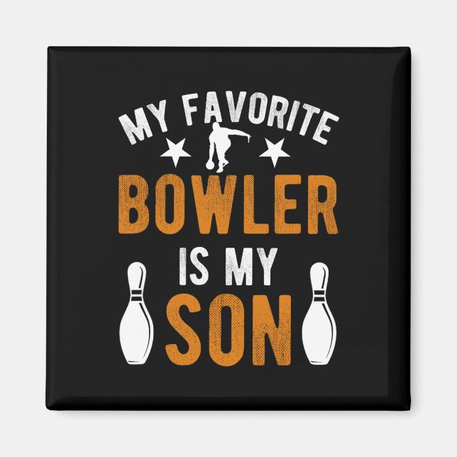 Aimant Mon Fils Bowling Papa D'Un Papa Bowler Bowling Pèr (Devant)
