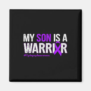 Aimant Mon fils est un guerrier Ruban Violet de sensibili