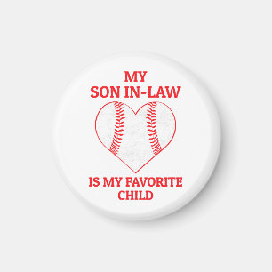 Aimant Mon gendre est mon enfant préféré - Fan de basebal