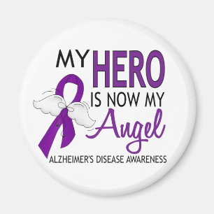 Aimant Mon héros est ma maladie d'Alzheimer d'ange