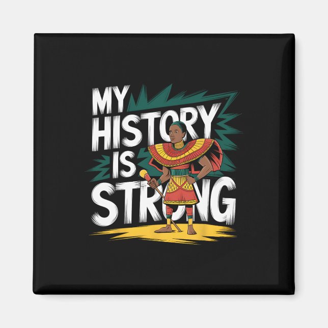 Aimant Mon histoire est Mois de l'histoire des Noirs Afri (Devant)