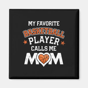Aimant Mon Joueur Bysketbyll Favori M'Appelle Maman