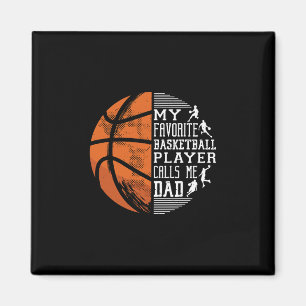 Aimant Mon Joueur De Basket Favori M'appelle Papa Basket