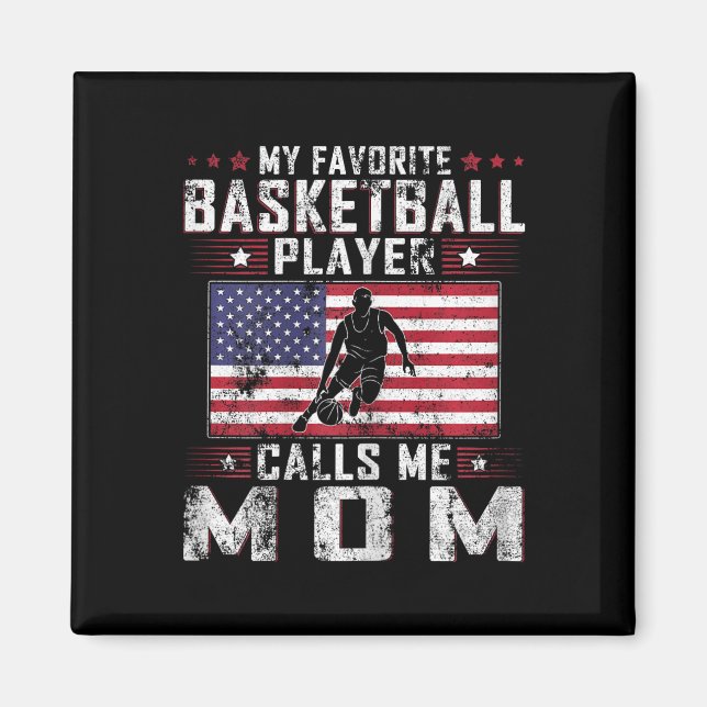 Aimant Mon Joueur favori Bysketbyll M'appelle Maman Mère (Devant)