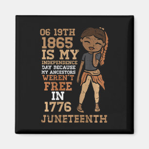 Aimant Mon Jour de l'Indépendance Junetdix Black Girl Fem
