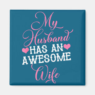 Aimant Mon mari femme incroyable Saint-Valentin couple gi