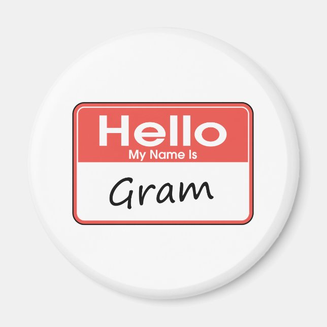 Aimant Mon nom est Gram (Devant)