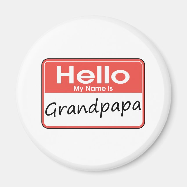 Aimant Mon nom est Grand papa (Devant)
