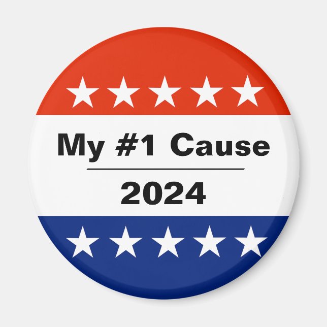 Aimant Mon numéro d'élection 2024 (Devant)
