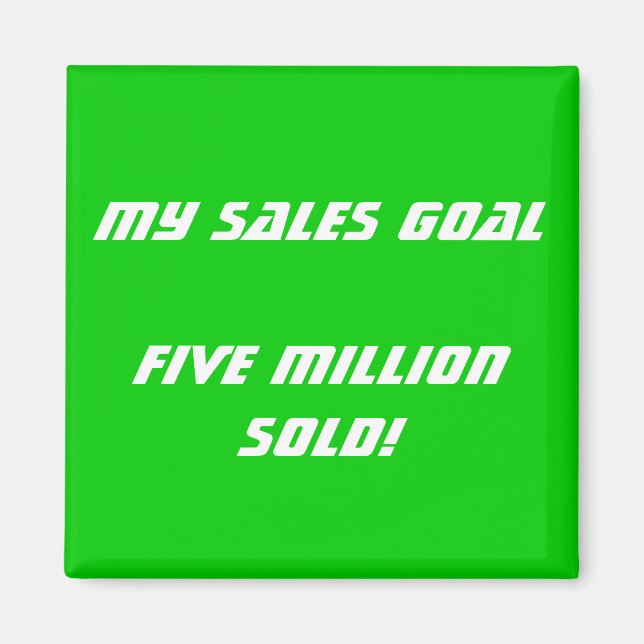 Aimant Mon objectif de vente personnalisable (Devant)