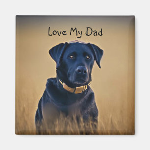 Aimant Mon papa Black Lab