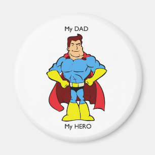 Aimant Mon papa Mon héros SuperHero