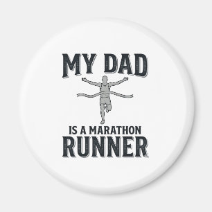 Aimant Mon père est un coureur de marathon Vintage Shirt