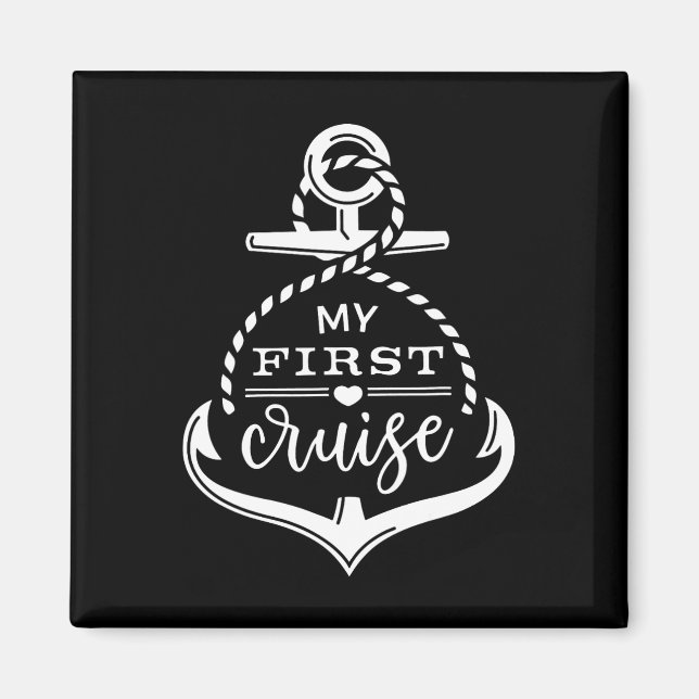 Aimant Mon premier bateau de croisière ancre Croisière Ba (Devant)