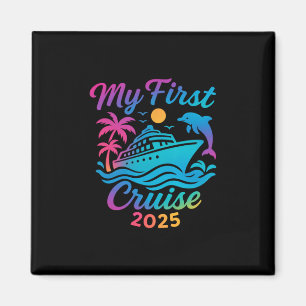Aimant Mon premier croisière 2025 Voyage de vacances en f