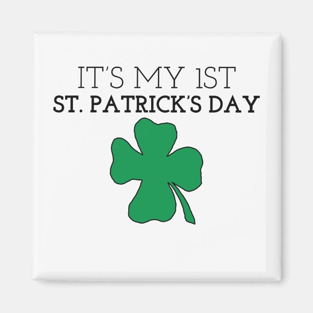 Aimant Mon premier graphique de la Saint-Patrick (Devant)