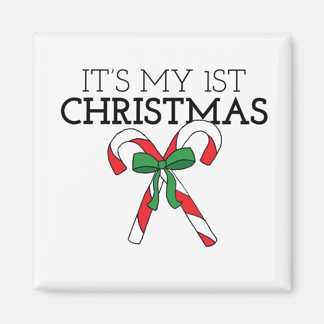 Aimant Mon premier Noël avec un bébé (Devant)