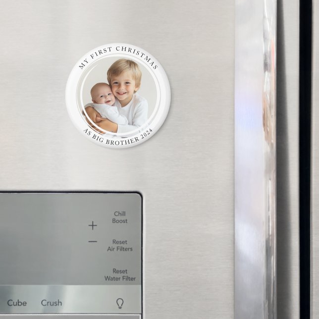 Aimant Mon premier Noël en photo personnalisée Big Brothe (In situ (réfrigérateur))