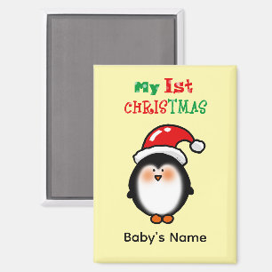 Aimant Mon Premier Noël Mignon Manchot