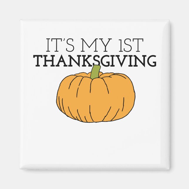 Aimant Mon Premier Patch Citrouille De Thanksgiving Pour  (Devant)